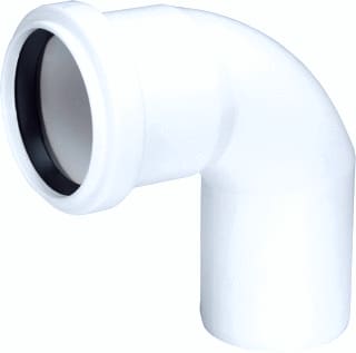 REHAU - RAUPIANO Fitting met 2 aansluitingen Raupiano+ Bocht Dn75 87,5