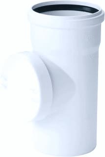 REHAU - RAUPIANO Fitting met 2 aansluitingen raupiano+ ontstopbuis dn50