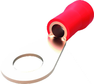 AMP - INSULATED TERMINALS AND SPLICES PLASTI-GRIP TERMINALS Perskabelschoen voor koperkabel ringt rd m8 34151 ds100