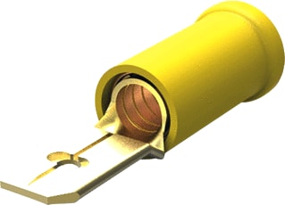 AMP - INSULATED TERMINALS AND SPLICES FASTON TERMINALS - PRE-INSULATED Aderdoorverbinder rond/vlak tab gl  141085-2      ds50