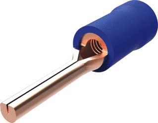 AMP - INSULATED TERMINALS AND SPLICES PLASTI-GRIP TERMINALS Perskabelschoen voor koperkabel pen bl 9,9mm 165171 ds100