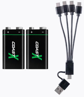 Coast - Batterij, oplaadbaar bcoazx9v-bl2 br2