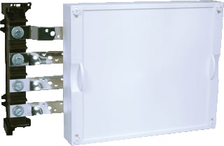 Hager - Univers Verticale verdeelklemmen Inbouwunit met railsystemen Aftakrailunit 400A Ue21D3