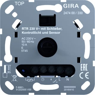 Gira - RTR Ruimtethermostaat 230V Maakcont Bas