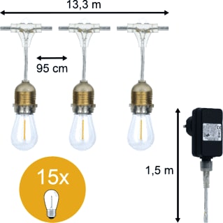 Bailey - Feestverlichting Rope Hanglamp 15X St45