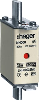 Hager - Smeltpatroon (mes) Mespatr Nh000 35A 690V