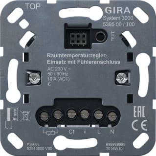 Gira - Systeem 3000 Ruimtethermostaat S3000 Rtr-B.El+Voelaansl