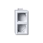 Gira - Standaard 55 Opbouwbak inbouwschakelmateriaal Ob 2-V K/P S55 Zwg