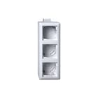 Gira - Standaard 55 Opbouwbak inbouwschakelmateriaal Ob 3-V K/P S55 Zwg