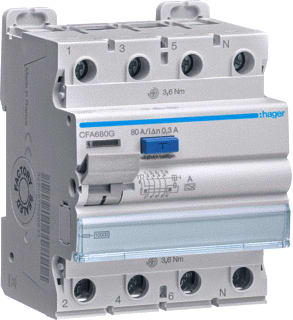 Hager - Aardlekschakelaar Als 4-V 80A 300Ma