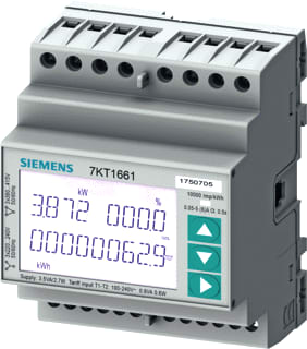 Siemens - Multifunctionele paneelmeter Pac1600: 3F /5A, Modbus