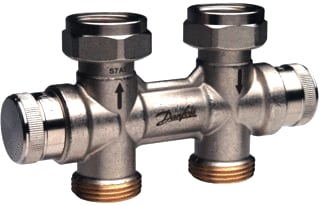 Danfoss - RLV-KDV H-onderblok H-Blok Recht