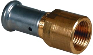 Henco - 18P Fitting met 2 aansluitingen rechte nip bi 32x1