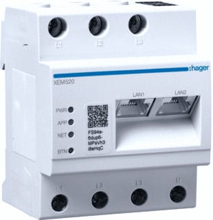 Hager - Witty Controll. oplaadp. elektr. voertuig Load Mngnt 20/Ocpp