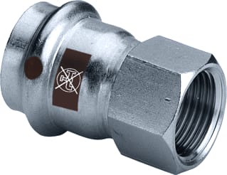Viega - Temponox 1712 Fitting met 2 aansluitingen Overgkop Met Sc 42X1.1/2