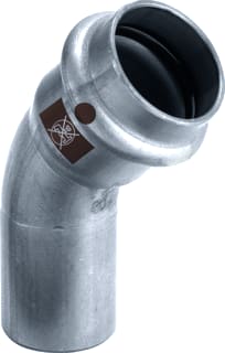 Viega - Temponox 17261 Fitting met 2 aansluitingen Bocht 45 Met Sc 54