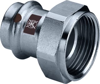 Viega - Temponox 1763 Fitting met 2 aansluitingen Schrfkop Met Sc 42X2