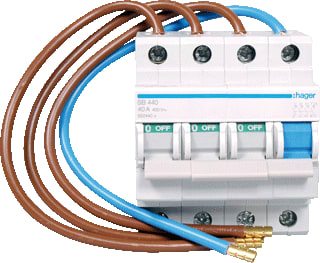 Hager - VISION Inbouwschakelaar modulair Uitbr.Set Hfdsch.4P Vk11Sh