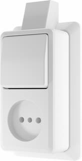 Jung - Combinatie schakelaar/wcd wcd 1v+ schak 1p/w+mp awt