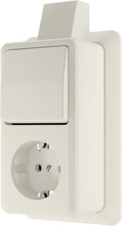 Jung - Combinatie schakelaar/wcd wcd 1v ra+schak 1p/w+mp w