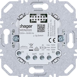 Hager - Elektronische schakelaar (compleet) wdn2020