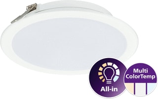 Philips - Ledinaire Downlight Downlight/spot/schijnwerper Dn065B Led12/3/6K 12W D150