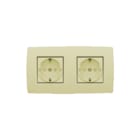 Niko - Intense Wandcontactdoos (WCD schakelmat.) Wcd Inb Ra Hori 2V Wit