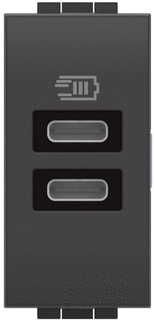 Bticino - LivingLight USB-voeding Legr 2 X Usb-C 15W 1M Antr