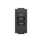 Bticino - LivingLight USB-voeding Legr 2 X Usb-C 15W 1M Antr