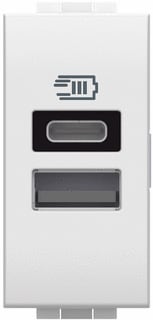 Bticino - LivingLight USB-voeding Legr Usb A+C 15W 1M W