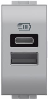Bticino - LivingLight USB-voeding Legr Usb A+C 15W 1M Tech