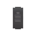 Bticino - LivingLight USB-voeding Legr 2 X Usb-A 15W 1M Antr