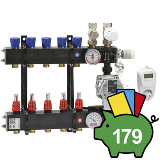 Robot Vloerverwarming - Verdeler voor hydronische circuits Hyb Ltvc Verd 8Gr Wilo
