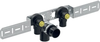 Geberit - FlowFit Muurplaat op beugel 2x muurpl geluidisol+afvr
