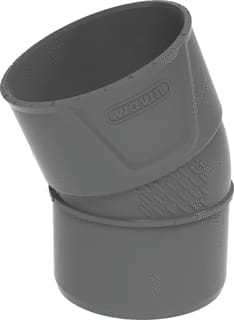 Wavin - PVC+ Fitting met 2 aansluitingen bocht 22.5 50 m/s