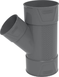 Wavin - PVC+ Fitting met 3 aansluitingen t-v 45 75x40 m/m/m