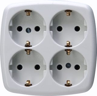 Kopp - Contactdooscombinatie 4-V Stekds A121001009