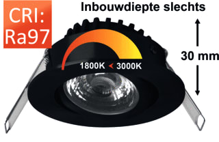 Megaman - RICO Downlight/spot/schijnwerper Dtw 6/50W Zwart Ra97