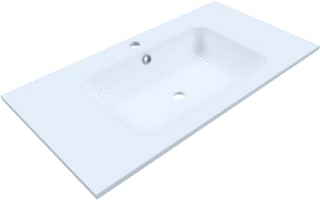 WaveDesign by Wisa - Lusso Wastafel / Fontein 80 Wit 1Kg