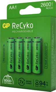 GP - Batterij, oplaadbaar nimh recyko+ aa 2600    br4
