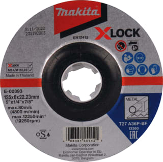 Makita - X-LOCK Slijpschijf Afbrmschf 125 Stl