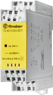 Finder - 7S Schakelrelais Rel Gedw.C 2M+1V 6A 24Vdc