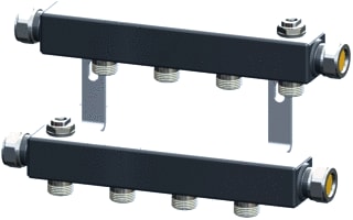 Pentec - CV/perslucht/tap/koelwater verdeler 5Gr 3/4" Ec