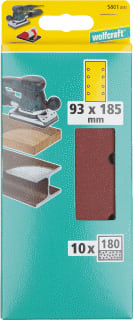 Wolfcraft - Schuurpapier/schuurlinnen hecht schrstrokn 180 ds10