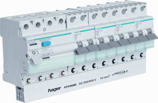 Hager - Quickbusbar Kamrail Verbrail 3P+N Qb Kdn450D