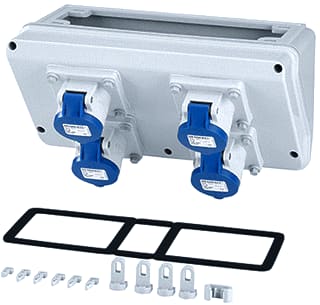 Hensel - Mi-verdelers Lessenaarsectie leeg mi connbox 4x16a 3p cee