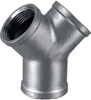 Springer - Fitting met 3 aansluitingen Y-Stuk Bidr Rvs 316 2"
