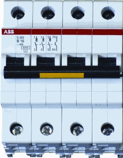ABB - System pro M compact S200M Installatieautomaat Autom 4P 10Ka S 204M C16