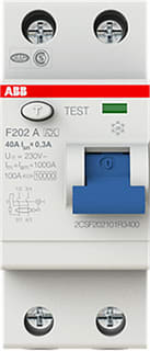 ABB - System pro M compact F200 Aardlekschakelaar Als 40A 2P F202A40/0,3