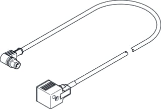 Festo - Sensor/actorkabel met connector nebv-a1w3-k-0.6-n-m12w3